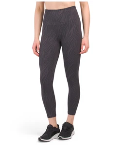 Nanette Lepore Stash Pocket Tiger Print Ankle Leggings grau/schwarz Gr. L Neu mit Etikett - Bild 1 von 7