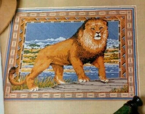Cross Stitch Pattern Lion KING of the SERENGETI Majestic Animal Liz Dillon - Picture 1 of 6