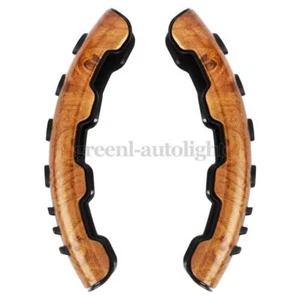 Cubierta antideslizante para volante de automóvil grano de madera accesorios universales borde - Imagen 1 de 11