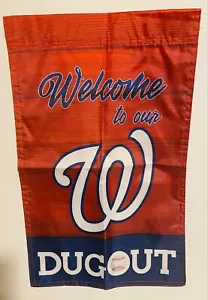 Washington Nationals Dugout Double Sided Garden Flag 12” x 18” MLB New Package - Picture 1 of 6