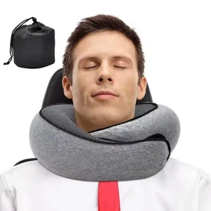 U Shaped Pillow Neck Support Soft Head Rest Memory Foam Travel Car Plane Cushion - Picture 1 of 13
