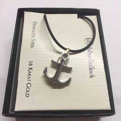 COLLAR ANCLA BARCO BULLOCK DOLAN ORO 18K ACERO INOXIDABLE Foto 1 de 4