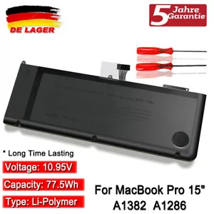 Batería Portátil A1382 para Apple MacBook Pro 15" A1286 2011-2012 (7000mAh 10.95V) DE - Imagen 1 de 12