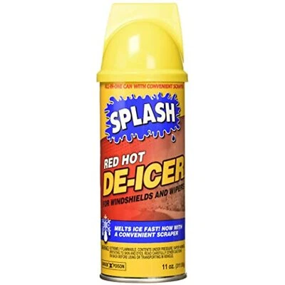 SPLASH Windshield & Wiper De-Icer Fast Melt Spray Can with Scraper Tool, 11 oz. Foto 1 de 3