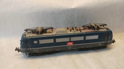 Belle locomotive Trix suisse 184 003-2 bleu . ho - Photo 1/4
