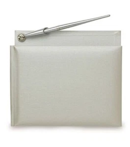 Pearl Linen Guest Book & Pen Set - Picture 1 of 5