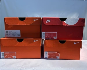 nike empty shoe boxes replacement Red & Orange Lot of 4 tissue included - Picture 1 of 5