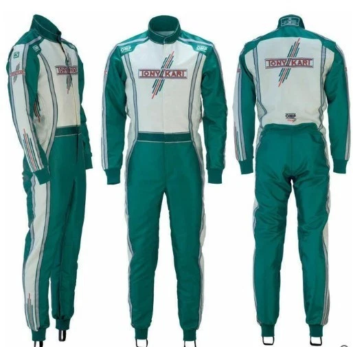 Tony Kart Race Suit Green White High-Grade Protective Karting Racing Apparel - image 1 of 2