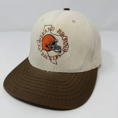 Gorra de colección Cleveland Browns con correa trasera para hombre marrón NFL fútbol americano respaldadores años 90 Foto 1 de 4
