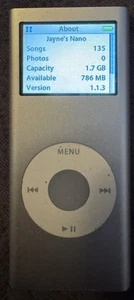 Apple iPod nano 2nd Gen Silver (2 GB) A1199 Fast Ship Good Used 135 Songs - Picture 1 of 2