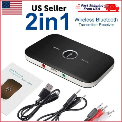 Bluetooth 5.0 Transmitter Receiver 2 IN 1 Wireless Audio 3.5mm Jack Aux Adapter - Image 1 of 4