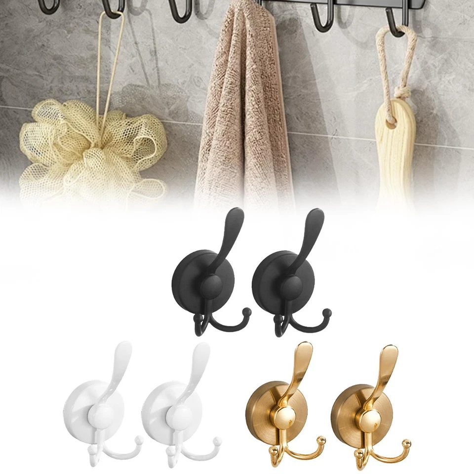2 Pieces Vacuum Suction Cup Hooks Wreath Cup Hook for Robe Glass Door Coat - Image 1 of 1