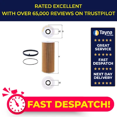 Oil Filter fits AUDI A6 C6, C7 2.4 2.8 3.0 3.2 04 to 18 Mahle 06E115405A Quality - Image 1 of 4