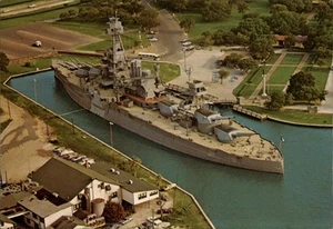 Ship Battleship Texas Vintage  1977 TX Postcard - Picture 1 of 2