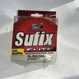 Sufix Elite Hi-Vis Yellow Fishing Line 20 LB Test 330 YD Monofilament New - Picture 1 of 2