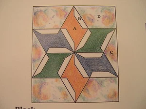 Spinning Spools Star Quilt Pattern Spinning Spools w/uncut plastic templates - Picture 1 of 4