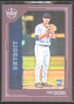 2021 Panini Diamond Kings Plum Purple Framed Tarik Skubal Rookie #132 - Image 1 of 2