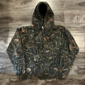 Full Print Zip Up Camo Real Tree AOP Hoodie Large Soft Cotton Pullover Sweater - Picture 1 of 8