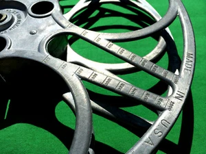 FILM PROJECTOR REEL, VINTAGE ANTIQUE "GOLDBERG" 35mm 2000' with ENGRAVED NUMBERS - Picture 1 of 12