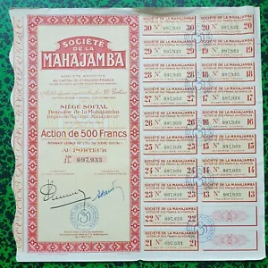 Madagascar - Domaine de la Mahajamba - Ste Agricole Culture du Manioc de 1952 - Picture 1 of 1
