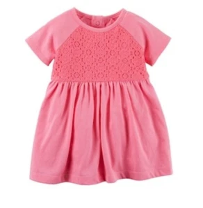 Carter's Baby Girl ~ ALine Dress ~ Crochet Yoke w/Matching Bloomers ~ 3M ~ NWT - Picture 1 of 2