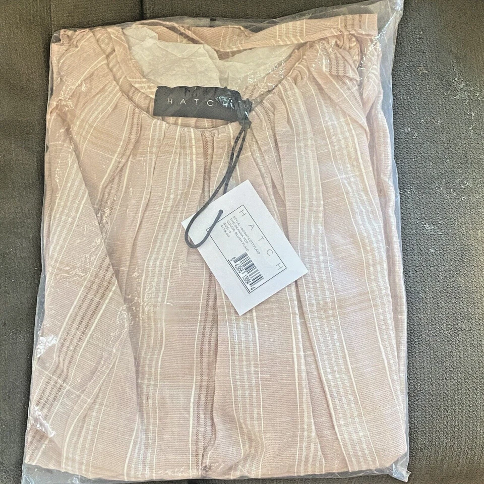 Hatch BLUSH PLAID Maternity The Deanna Top Size 0