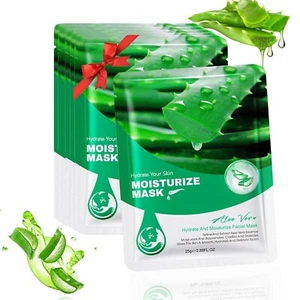 6 Pk Aloe Vera Hydrating Collagen Face - Skincare & Moisturizing Sheet For Face - Picture 1 of 3