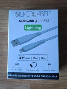 SilverLabel Geflochtenes Blitzgerät auf USB-A Ladekabel 2m Länge - Bild 1 von 2