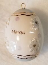 Personalized Lenox 2" Easter Egg Ornament - "Marcus" - EUC
