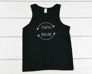 Papa Bear #2 Tank Top Funny Dad Shirt Gift For Husband Fathers Day Summer Tee - Picture 1 of 4