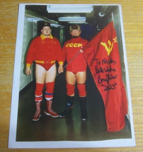 Boris Zhukov Luchador Autografiada 8.5X11 Fotografía Lucha Libre WWF - Imagen 1 de 3