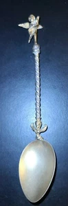 Vintage Sammlerstück Engel Cherub goldfarben Souvenir Löffel  - Bild 1 von 2