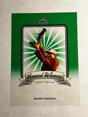 2012 Leaf Metal GREEN LAMINATE PROOF MISSING AUTO & #/25 Award Brandt Snedeker - Image 1 of 2