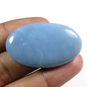 Natural Owyhee Opal Blue Gemstone 40x23 mm Handmade Smooth Oval Cabochon OP-80 - Picture 1 of 9