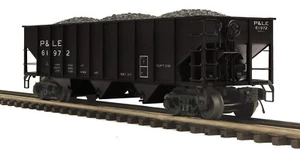 2ea MTH Premier 20-96845 Pittsburgh & Lake Erie P&LE 3-Bay Hoppers 61972 & 64250 - Picture 1 of 2