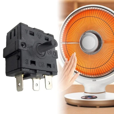 Rotary Remote Head Temperature Control Switch for Space Heaters 3 Pin 5 Pin Use - Image 1 of 4