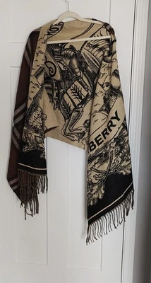 Pre-owned BURBERRY Large  Equestrian  Check Scarf Wrap - Image 1 of 3