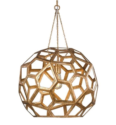 Colgante Antiguo Dorado Feccetta Iluminación Generación Confort Visual 20.5" AP1071 Foto 1 de 4