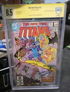 Doppelt signiert + plattiert George Perez Marv Wolfman New Teen Titans #32 CBCS 8.5  - Bild 1 von 4