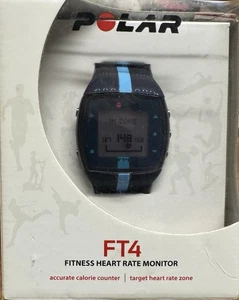 POLAR FT4 FITNESS HEART RATE MONITOR BLUE/BLUE - Picture 1 of 4