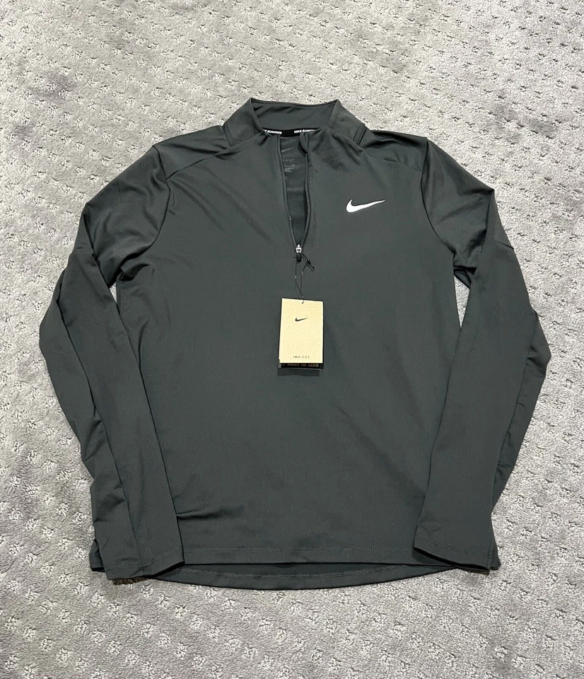 Nike Dri-Fit Women's Size Small Element Half-Zip Running Top Gray DH4951-060