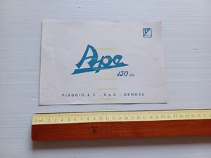 Piaggio Ape 150 ( AB2 1953 ? ) original italienisches Prospekt Motorrad 3 Wheeler - Bild 1 von 3