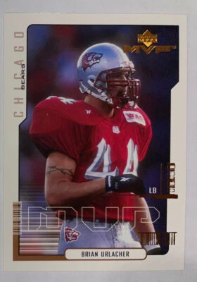 2000 Upper Deck MVP #192 Brian Urlacher Rookie RC Chicago Bears HOF - Image 1 of 2