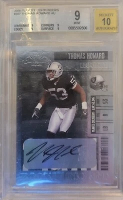 2006 Playoff Contenders Rookie Ticket Thomas Howard Auto #207 BGS 9/10 - Image 1 of 2