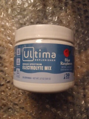 Ultima Replenisher Broad Spectrum Electrolyte Mix Blue Raspberry 3.7oz ea 7/26 - Image 1 of 3