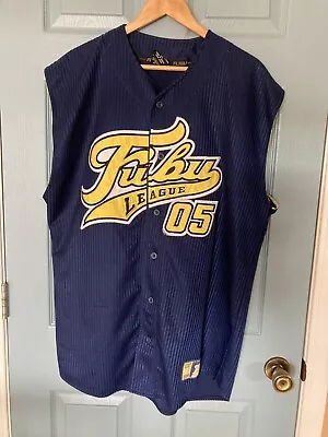 Mens Rare Vtg FUBU The Collection Champions Collection Pinstriped Vest Size XL - Image 1 of 4