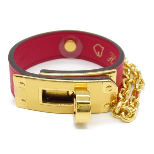 HERMÈS HERMES Kelly Porta Guanti Borsa Charm Pelle Veloce Rosa Usatomamente Est