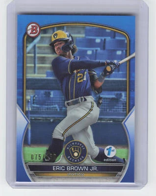 2023 Bowman 1st Edition #BPPF-41 Eric Brown Jr. Blue Foil #/150 - Image 1 of 2