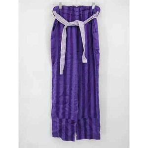 Lemlem by Liya Kebede Cotton Wool Blend Purple Belted Pants Size Small NWOT - Picture 1 of 6