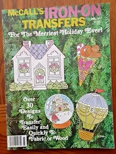McCall's IRON ON TRANSFERS Christmas Holiday Craft Projects Book (H) - Picture 1 of 5